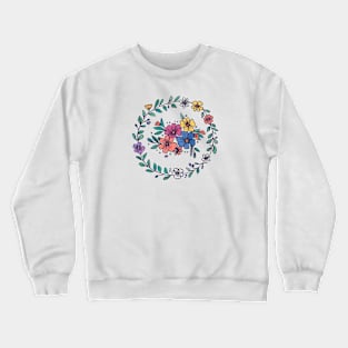 Hippie Flowers Flower Power Pretty Floral Crewneck Sweatshirt